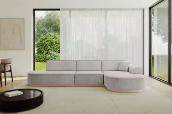 ALTDECOR MARI-L2-v1 Ecksofa L-Form Velours hellbraun (800001704302)