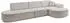 ALTDECOR MARI-L2-v1 Ecksofa L-Form Velours hellbraun (800001704302)