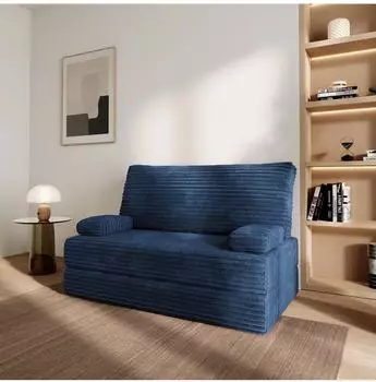 Masseno LADIA Schlafsofa Kordstoff blau (800001994049)
