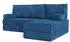 Masseno NOTIA Ecksofa modular mit Schlaffunktion, blau, Kordstoff (800001993794)