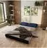 Masseno ANKO modulares Ecksofa mit Schlaffunktion, blau, L-Form (800001994027)