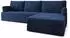 Masseno ANKO modulares Ecksofa mit Schlaffunktion, blau, L-Form (800001994027)