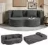 SoBuy FST101 Schlafsofa 2-Sitzer Cord, dunkelgrau (FST101-DG)