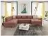 Mirjan24 Niko Bis Wohnlandschaft U-Form, 7-Sitzer, rosa, Textil (800000667825)