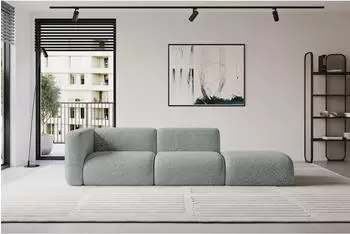 ALTDECOR MIRA-S3 modulares Ecksofa Velours, gr&uuml;n, 296x89x70cm (800002004313)