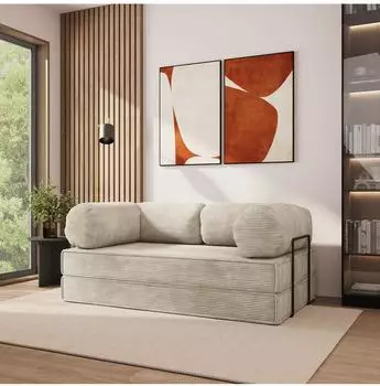 Masseno ALVIO Schlafsofa Kordstoff, creme (800001993721)