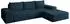 Mirjan24 Tonseo L Eckschlafsofa mit Bettkasten, Chenille, dunkelblau (800001996676)