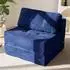 LuxusKollektion Klappsofa 4-in-1 mit Schlaffunktion, blau (160x80x40cm)