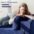 LuxusKollektion Klappsofa 4-in-1 mit Schlaffunktion, blau (160x80x40cm)