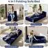 LuxusKollektion Klappsofa 4-in-1 mit Schlaffunktion, blau (160x80x40cm)