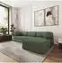Masseno KELI Ecksofa modular mit Schlaffunktion, Bouclé-Stoff, grün (800001994026)