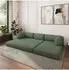 Masseno KELI Ecksofa modular mit Schlaffunktion, Bouclé-Stoff, grün (800001994026)