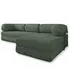 Masseno KELI Ecksofa modular mit Schlaffunktion, Bouclé-Stoff, grün (800001994026)