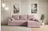 ALTDECOR ALESIA-L Ecksofa mit Schlaffunktion und Bettkasten, Cord, rosa, 231x140x90cm (800001931723)