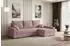 ALTDECOR ALESIA-L Ecksofa mit Schlaffunktion und Bettkasten, Cord, rosa, 231x140x90cm (800001931723)