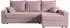 ALTDECOR ALESIA-L Ecksofa mit Schlaffunktion und Bettkasten, Cord, rosa, 231x140x90cm (800001931723)