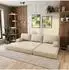 Masseno LEA modulares Ecksofa mit Schlaffunktion, Bouclé, creme, 270x160cm (800001994085)