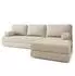Masseno LEA modulares Ecksofa mit Schlaffunktion, Bouclé, creme, 270x160cm (800001994085)
