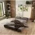 Masseno LEA modulares Ecksofa mit Schlaffunktion, grau, Bouclé-Stoff, 270x160cm (800001994101)