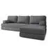 Masseno LEA modulares Ecksofa mit Schlaffunktion, grau, Bouclé-Stoff, 270x160cm (800001994101)