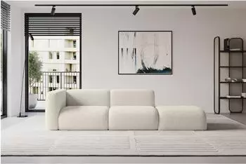 ALTDECOR MIRA-S3 modulares Ecksofa Boucl&eacute; beige 296x89x70cm (800002004150)