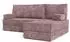 Masseno NOTIA Ecksofa mit Schlaffunktion, lila Kordstoff, L-Form 200x120cm (800001993799)