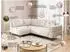S-Style Möbel Cardea Ecksofa Bubble-Optik Strukturstoff creme, Ottomane links