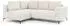S-Style Möbel Cardea Ecksofa Bubble-Optik Strukturstoff creme, Ottomane links