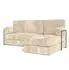 Masseno NOTIA Ecksofa modular mit Schlaffunktion, Cord, creme (TILIA 03)