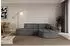 ALTDECOR TARO-L1 Ecksofa L-Form, Velours, dunkelgrau, 243x171cm