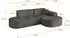 ALTDECOR TARO-L1 Ecksofa L-Form, Velours, dunkelgrau, 243x171cm
