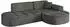 ALTDECOR TARO-L1 Ecksofa L-Form, Velours, dunkelgrau, 243x171cm