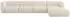 ALTDECOR MIRA-L3 Ecksofa L-Form, Velours, beige, 409x179cm (800002003561)