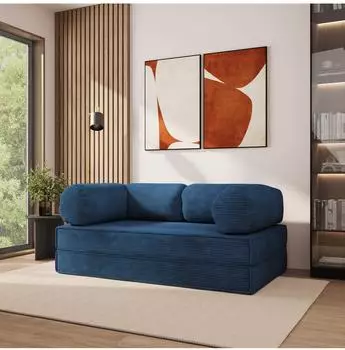 Masseno ALVIO Schlafsofa Kordstoff blau (800001993853)