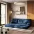 Masseno NOTIA Ecksofa mit Schlaffunktion, blau, Kordstoff (800001993983)