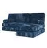 Masseno NOTIA Ecksofa mit Schlaffunktion, blau, Kordstoff (800001993983)