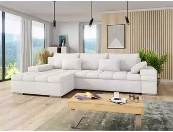Mirjan24 Bangkok Premium Ecksofa, Textil, creme, L-Form 310x175cm