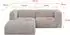 ALTDECOR MIRA-L1 Ecksofa L-Form, Velours, hellgrau, 227x179x89cm (800002003584)