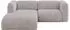 ALTDECOR MIRA-L1 Ecksofa L-Form, Velours, hellgrau, 227x179x89cm (800002003584)