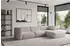 ALTDECOR MIRA-L2 Ecksofa L-Form, Velours, hellgrau, 318x179x89cm (800002003732)