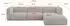 ALTDECOR MIRA-L2 Ecksofa L-Form, Velours, hellgrau, 318x179x89cm (800002003732)
