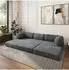 Masseno Etera Ecksofa modular mit Schlaffunktion, dunkelgrau, Kordstoff, 270x160cm (800001993724)