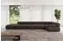 ALTDECOR Felto-L3 Ecksofa L-Form 7-Sitzer, braun, Velours, 475x190cm (800001554948)