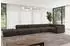 ALTDECOR Felto-L3 Ecksofa L-Form 7-Sitzer, braun, Velours, 475x190cm (800001554948)