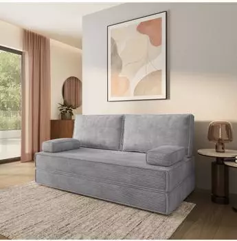 Masseno SILAR Schlafsofa Kordstoff hellgrau (800001994082)