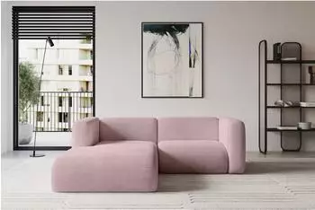 ALTDECOR MIRA-L1 Ecksofa L-Form 227x179x89cm rosa