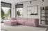 ALTDECOR MIRA-L1 Ecksofa L-Form 227x179x89cm rosa