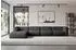 ALTDECOR MIRA-L3 Ecksofa L-Form Ottomane links, Velours, schwarz/anthrazit (800002004567)