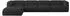 ALTDECOR MIRA-L3 Ecksofa L-Form Ottomane links, Velours, schwarz/anthrazit (800002004567)