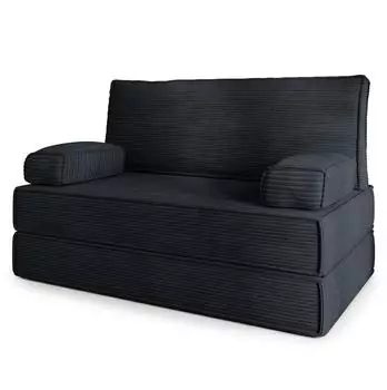 Masseno LADIA Schlafsofa Kordstoff schwarz (800001993953)